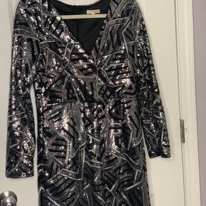 Elegant black and white dress